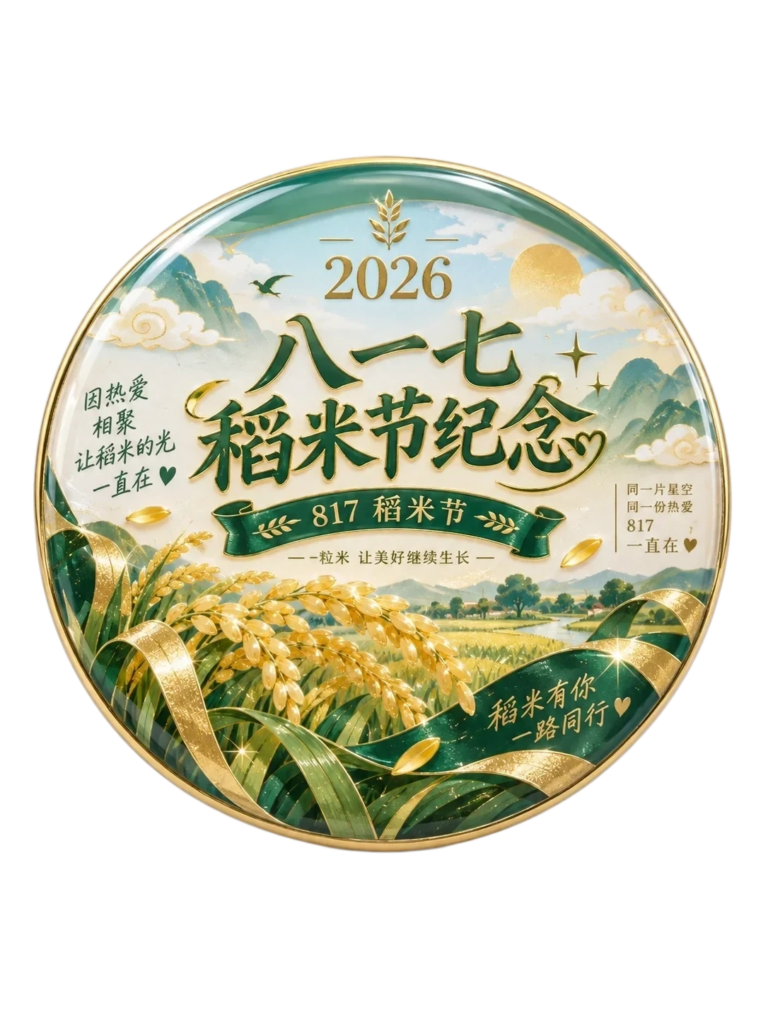 2026 八一七稻米节纪念吧唧